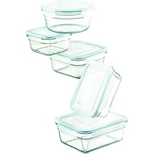 Glasslock Airtight Anti-Spill Proof Tempered Storage Containers 10pc SetMicrowave & Oven Safe