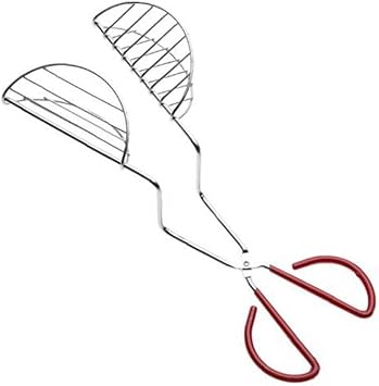 Stainless Steel Taco Maker Tongs, 12.6 Inch Long, Red, 1pc