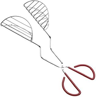 Stainless Steel Taco Maker Tongs, 12.6 Inch Long, Red, 1pc