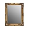 Elbmöbel Wandspiegel, rechthoekig, hout, goudkleurig, barok, antieke uitstraling, met patina, 37 x 47 cm, facetgeslepen, landhuisstijl