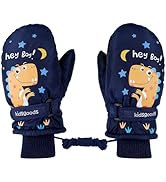KAKU NANU Kids Ski Gloves Mittens Waterproof Ice Skating Gloves Children's Winter Warm Snow Glove...