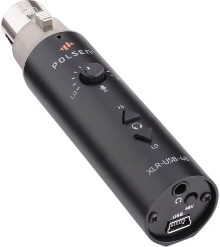 Polsen XLR-USB-48 - XLR to USB Audio Interface-Black