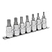Sealey AK6232 7 Piece 3/8-inch Sq Drive Ribe Socket Bit Set 50 mm, Silver