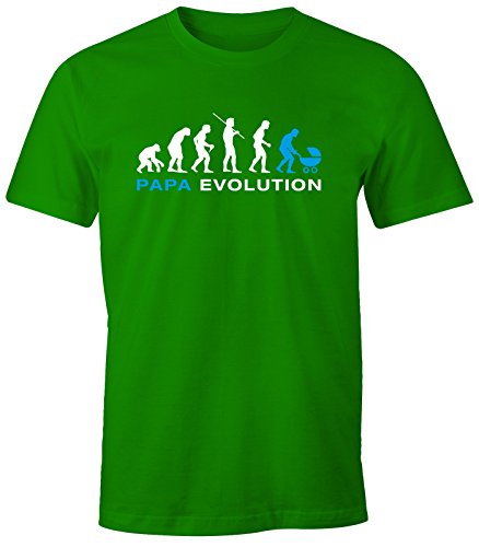 T-shirt Évolution Papa Poussette Moon Works Vert L, vêtement homme coupe confort