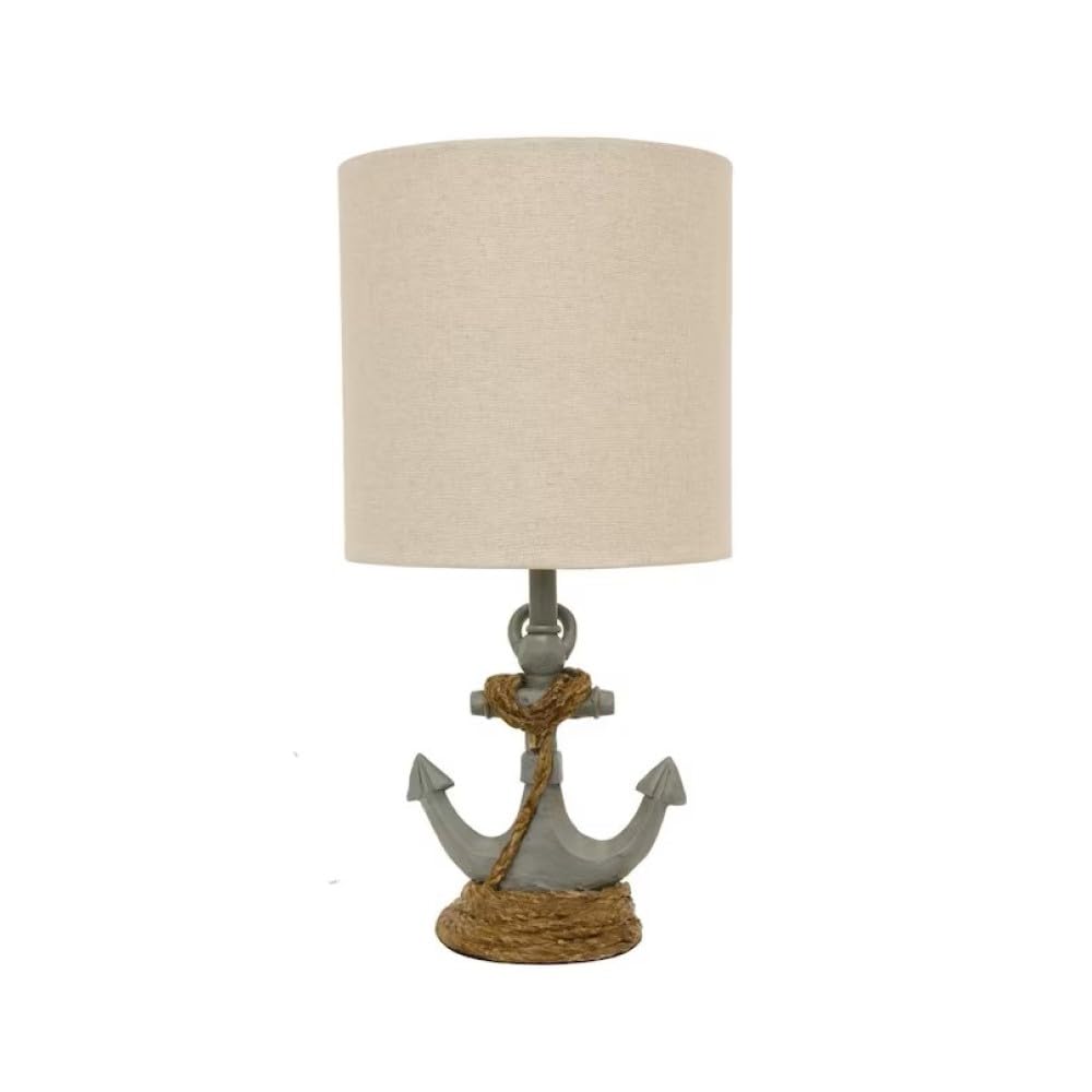 Decor Therapy Saylor Anchor Accent Lamp, Antique Iced Blue