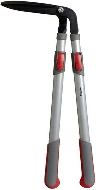 wilko Telescopic Garden Edging Shears, Long Handle Telescopic Garden Shears, Carbon Steel Blades, Cushioned Non-Slip Grips, 3.3 x 24.5 x 61.0cm
