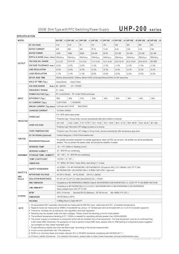 Alimentation à découpage 200W format compact UHP-200 pour armoire électrique - 3