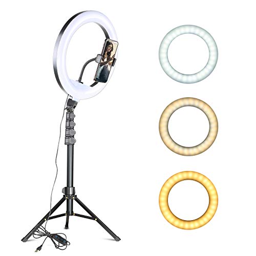 80% Off Discount LED Ring Light for YouTube and Tiktok, 12"Dimmable Ring Light with 67 Inch Adjustable Tripod for Makeup, Photography,Video Live Streaming,Vlog Phone and Ipad