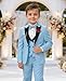 Boys Suits Slim Fit Gery Tuxedo 3 Piece Kids Blazer Jacket Pants Formal Size 8 Fashion Ring Bearer Outfit for Wedding