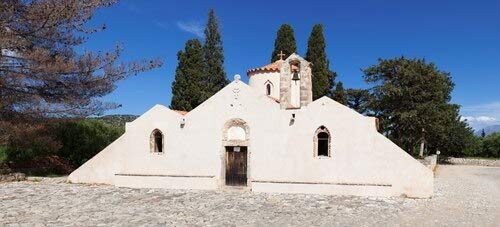 Panagia Kera church in Kritsa, Lasithi Region, Agios Nikolaus, Crete, Greece Poster Print (9 x 27)