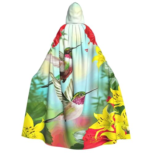 Cape à capuche colibris pour soirée déguisée et grand événement cosplay