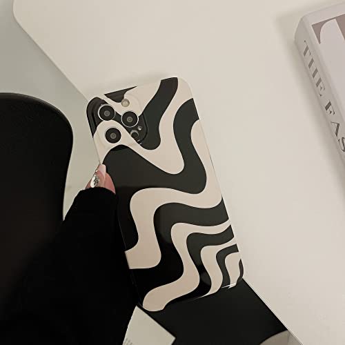 Ziye Case For Iphone 13 Pro Max Wave Pattern Design Case Camera Lens Protection Soft Tpu Shockproof Cute Zebra Print Phone Cover For Women Girls Men-Beige Wave #TOP2