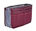 Purse Organizer Insert Handbag，Lady Women Travel Liner Felt Bag in Bag (13 Pockets Medium Size) (Red Wine)