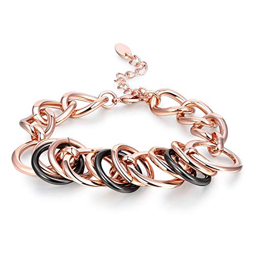 YouBella Valentine Gift for Girlfriend/Wife Jewellery Stylish Rose Gold Plated Bangle Bracelet for Girls and Women