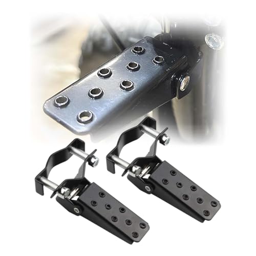 Pieghevole,Motocicletta poggiapiedi,Poggiapiedi a pedale,Pedane poggiapiedi moto,Pedane per passeggero,Pedale posteriore universale in metallo, Pedali per telaio moto, realizzato in metallo resistente