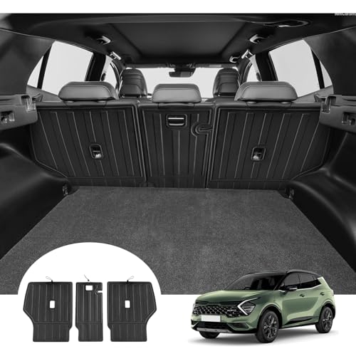 [Lot de 3] GAFAT Compatible avec Kia Sportage NQ5 V 2022-2025 2026 Tapis de Coffre Siège Arrière, Facile à Plier, Tapis en TPE Toutes Saisons, Scanner 3D...