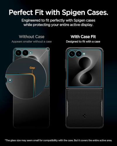 Image of Spigen GlasTR EZ FIT Screen Protector for Galaxy Z Flip 8 / Galaxy Z Flip 7