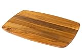 Terra Teak Wood Serving Board and Serving Platter - 12 x 8 Inch (Medium)