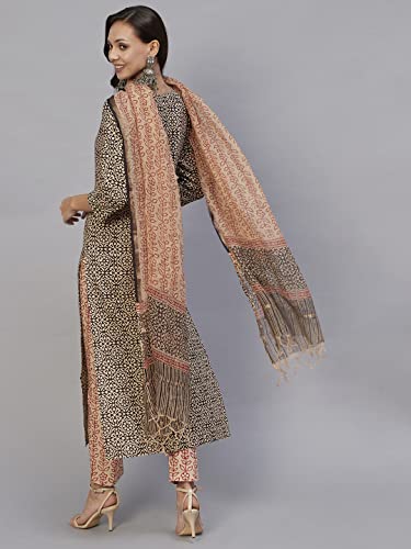 Image of ANNI DESIGNER Women's Cotton Blend Kurta with Pant & Dupatta