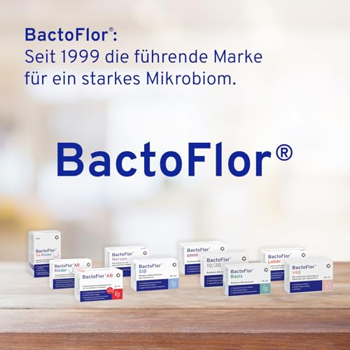 BactoFlor® 10/20 - Probiotika für Darmkur hochdosiert 100 Kapseln - Darmbakterien zur Darmsanierung & Darmflora Aufbau - 20 Bakterienstämme für den Darm - 2000 Mrd KBE/Pack. - laktosefrei, glutenfrei