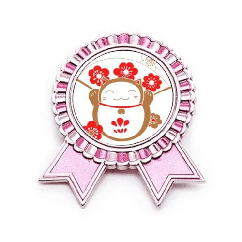 Broche chat porte-bonheur rose pour sublimer un manteau d'hiver