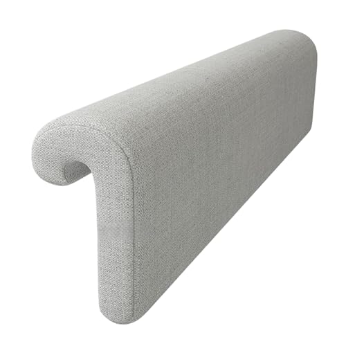 Image of Bed Hanging Headboard Pillow Modern Bedside Pillow Ergonomic Removable Cover Light Gray