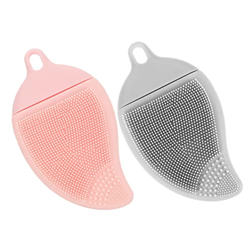 PATKAW 2 Piezas Cepillo facial de silicona cepillos masajista anti cerda quitar puntos negros quita espinillas facial para limpieza y exfoliación depurador de cara para páginas