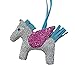 Leather Tassel Pony Keychain Rhinestone Bag Charm Horse Purse Charms for Handbags fashion bag accessories for women (rose red)