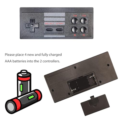 Image of Extreme Mini Plug and Play Wireless Game Box HD 1080p TV Retro Video Game for Kids 620 Extreme Mini Game Box 8 Bit Retro Games for up to 2 Players Black