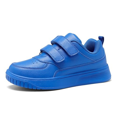 DSWED Blue Kids Shoes Boys Girls Lightweight Breathable Knit Athletic Fashion Sneakers Tennis Running Shoes Toddler Size 8 M US