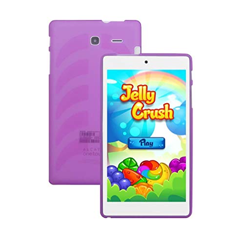 FastSun Alcatel Onetouch Pop 7 LTE Tablet Case, Protective TPU Case Semi-Transparent Cover for Alcatel Onetouch Pop 7 LTE 9015W T-Mobile (Purple)