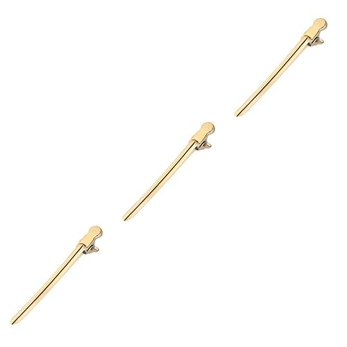 18pcs Golden Metal Hairdressing Clips Salon Hair Positioning Partition Clips