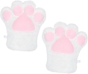 Cute Animal Cat Bear Paw Claw Gloves Soft Plush Winter Warm Gloves Halloween Cosplay Costume Accessories