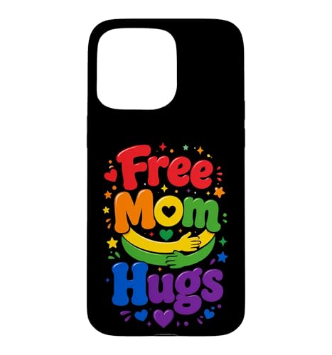 Free Mom Hugs LGBTQIA+ Ally Pride Month�B �X�}�z�P�[�X iPhone 15 Pro Max �p