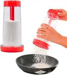 Tapioqueira Polvilhador Peneira Farinha Tapioca Manual Vermelho