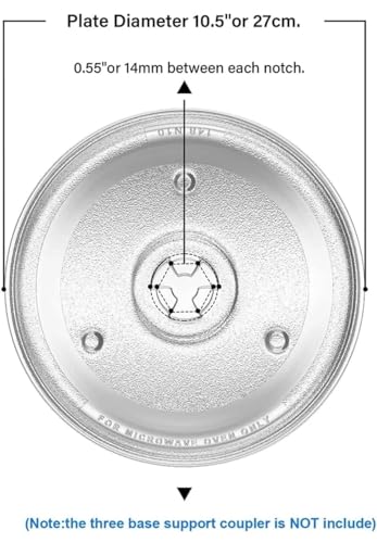 Image of for 23 to 32L Capacity Microwave Oven Replacement Rotating Glass Turntable Tray | Easy-Clean Design, Sturdy, High-Quality, Heat-Resistant | (Size: 10.5 Inch) ([MCRPLT IFB 23BC5] - 23L)