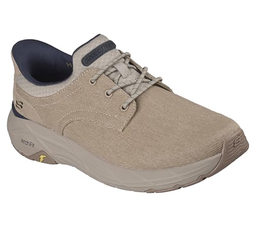 Image of Skechers Men's USA Arch Fit Maverick - Wolfe Round Toe Canvas Bungee Lace Slip-Ins