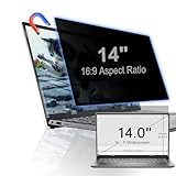 Wonsoso Magnetic Privacy Screen Filter for 16:9 Aspect Ratio,Privacy Laptop Screen 14 Inch Anti-Spy & Anti Glare Blue Light Blocking Protector Shield - WxH: 12 3/16" x 6 7/8" (310mm x 174mm) - Image 2