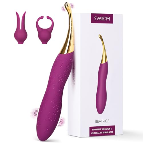 Clitoral Vibrator Sex Toys for Women - SVAKOM Female Squirting Vibrators Clit G-Spot Dildo Nipple Stimulator Anal Vibe - High Frequency Personal Massager Wand Adult Sensory Toy 2 Silicone Heads