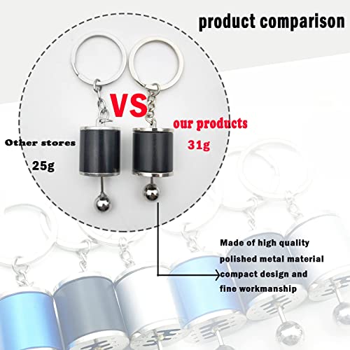 Temi Shifter Gear Keychain,6 Speed Shifter Keychain,Mini Car Gear Shift Stick Knob Keyring Manual Transmission Gearbox Key Chain Creative Car Key Fob Keychain Accessories(Black) #TOP2