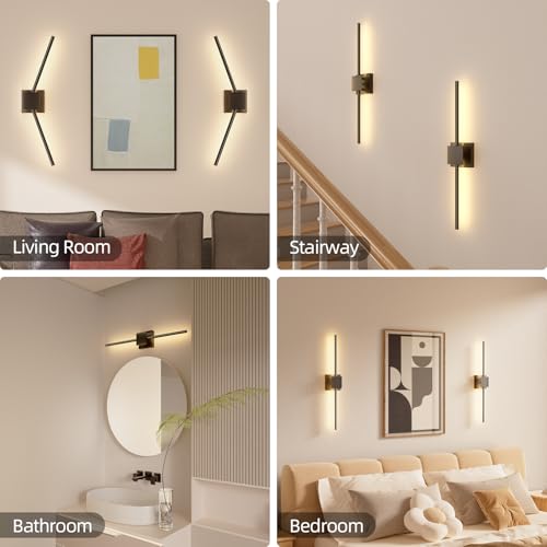 torchlet battery operated wall sconce with remote control dimmable wall sconces set of two with diy independently rotatable lamp 3000k-6000k led wall lights for living room bedroom 283in 2 pack