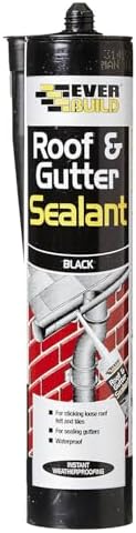 Everbuild Everflex Roof and Gutter Sealant โ Butyl-Based Sealant and Adhesive for Roofing โ Excellent Weathering Properties โ Black โ 295 ml