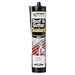 Everbuild Everflex Roof and Gutter Sealant – Butyl-Based Sealant and Adhesive for Roofing – Excellent Weathering Properties – Black – 295 ml