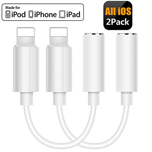 [Apple MFi Certified ] Lightning to 3.5mm Headphones Adapter, Updated Version iPhone 3.5