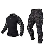 HARGLESMAN Mens Combat Airsoft BDU Uniform Sets Fitting Quick Dry Military Tactical Forces US Army S