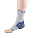 Champion Elastic Ankle Support Compression Sleeve, Gray, Medium