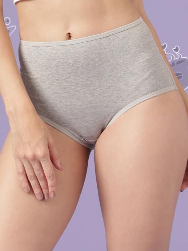 Image of Clovia Chuddy Buddies Cotton Printed Back Hipster Panties for Women Combo -Pack of 3- Multicolor