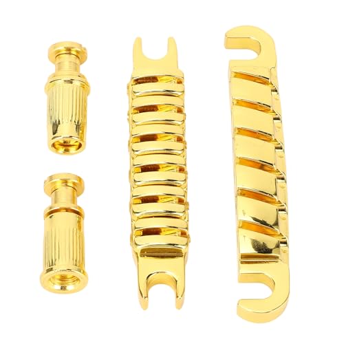 Split Guitar Bridge for LP, Zinc Alloy Construction, Individually 10.4mm String Saddles, Guitar Bridge Replacement to Enhance an