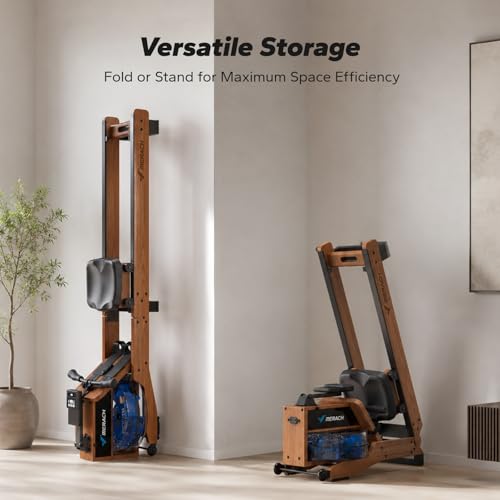 Image of MERACH Water Rowing Machines for Home, Foldable Row Machine with 400LBS Weight Capacity, Dedicated Monitor and Comfortable Seat, Free MERACH App for Immersive Water Rower