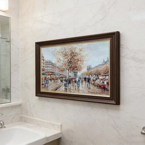 Impression sur toile de scène de rue de Paris Blanchard - Cadre déco murale